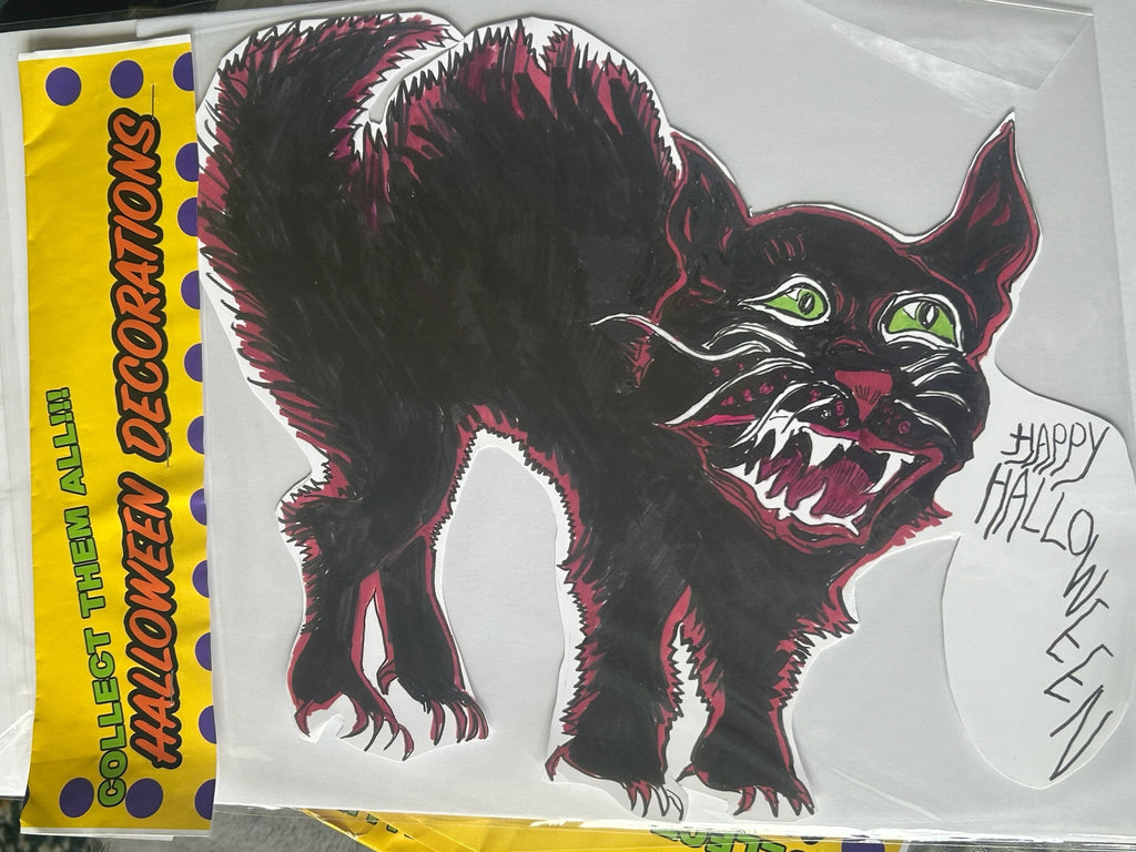 Scary Cat Halloween Decoration